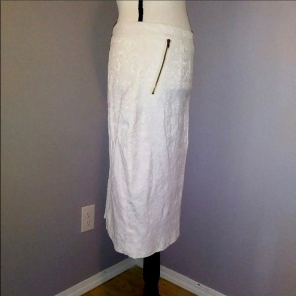 Nordstrom DE Collection white double zip pencil skirt - Picture 5 of 8